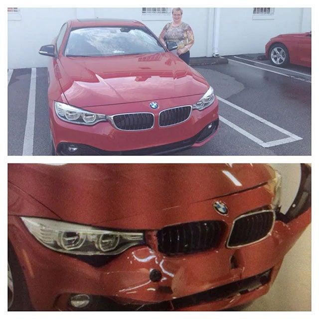 Collision Before and After at Tom Bush Collision Center in Jacksonville FL