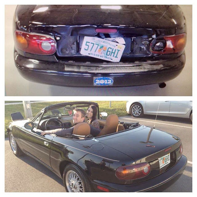 Collision Before and After at Tom Bush Collision Center in Jacksonville FL